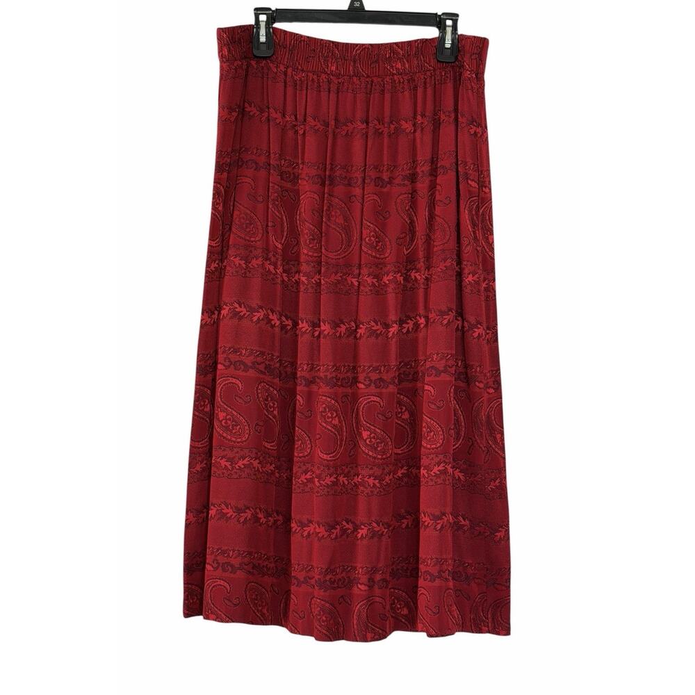 Vintage Michael Taylor Pull-On Pleated Maxi Skirt Women’s 2X Pockets Boho Hippie
